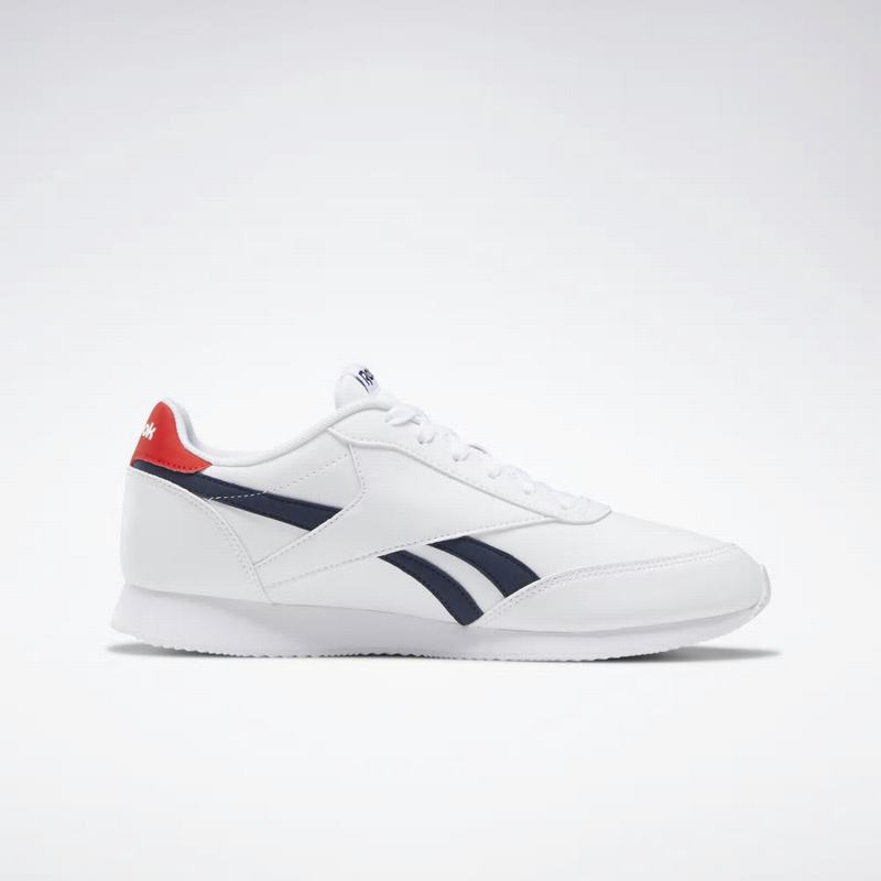 Reebok Royal Classic Leather Joggers Tenisky Panske - Biele/Námornícka Modrá/Červené WO3842XO